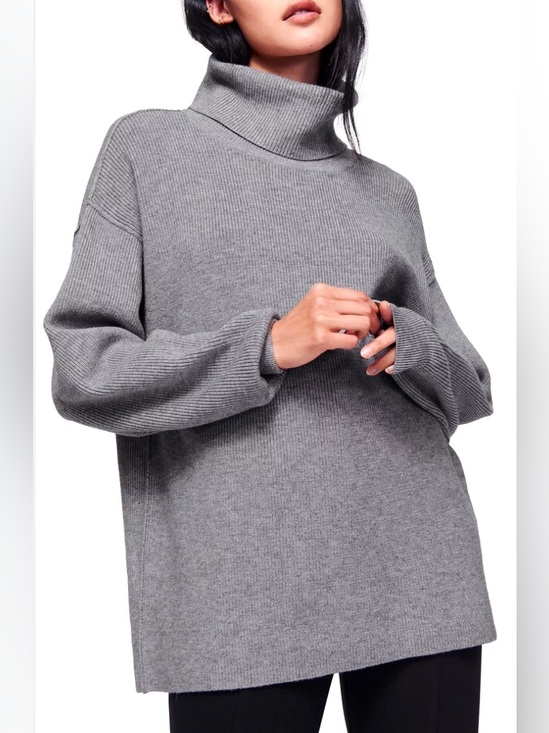 Free People Sweaters - Free People Oversized Gray Turtleneck Sweater